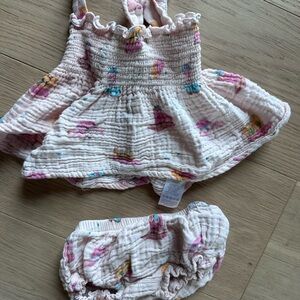 Angel Dear Pink and White Diaper Cover Set